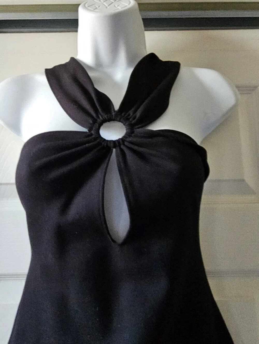 Zara Black Halter Ring Cutout Mini Dress NWT Size Small
